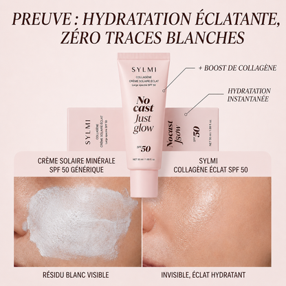 Crème Solaire Collagen Glow — Protection Large Spectre SPF 50